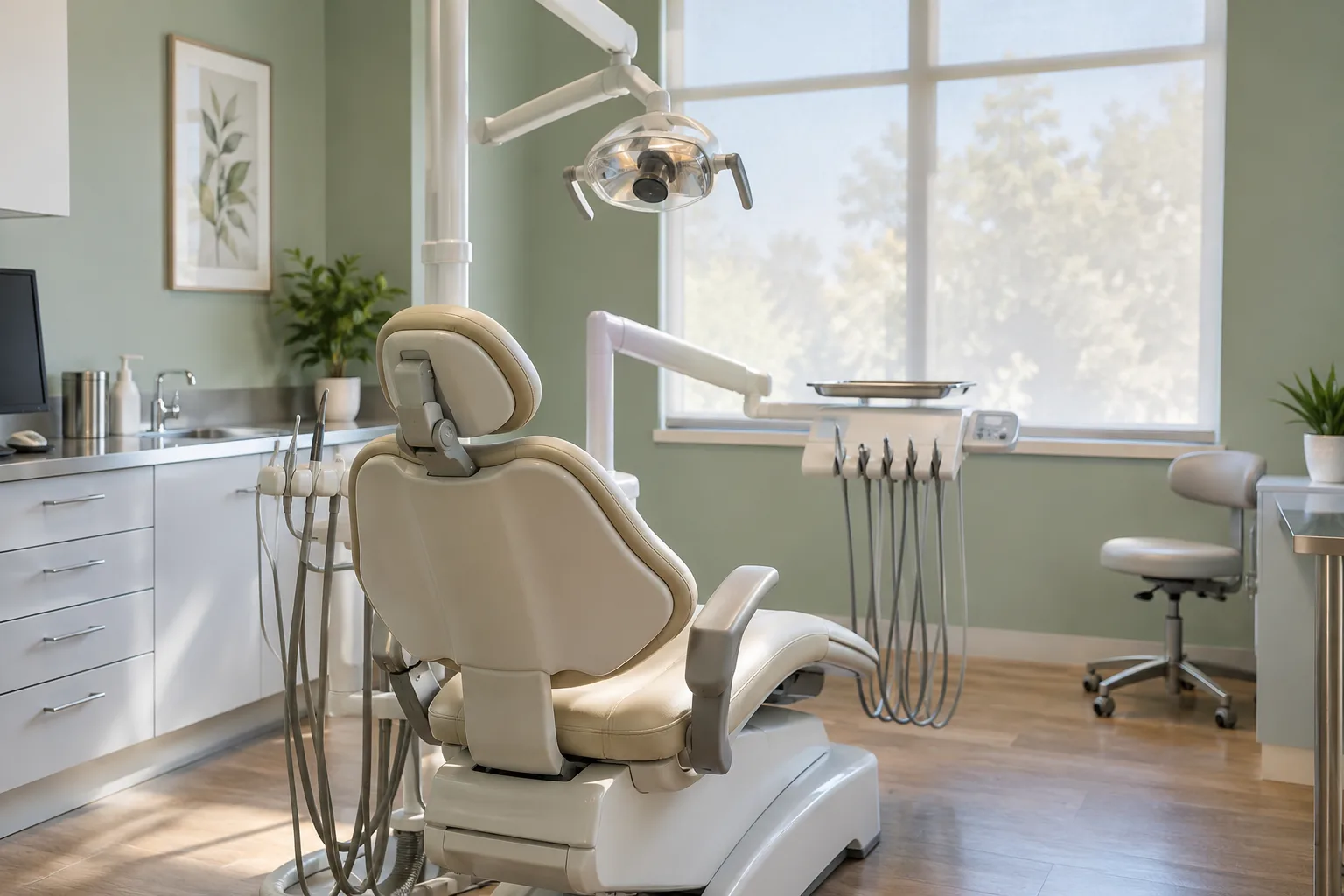 Illustrative generic dental room; not a photograph of this clinic